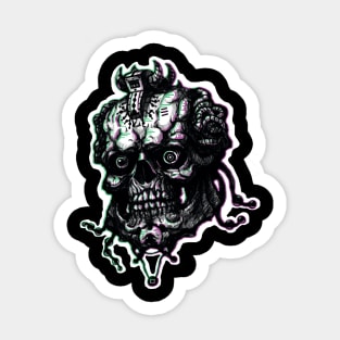 cyberpunk skull v2 Sticker